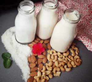 plant based milk, nut milk, open bottles, milk bottles, almond milk, cashew milk, coconut milk, 